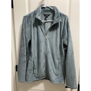 Athleta Women's Double Cozy Karma Recover Full Zip Minimalistic Gray Large